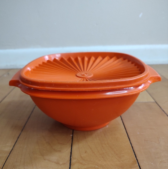 Tupperware Other - Orange Vintage Tupperware Kitchen Bowl with Lid